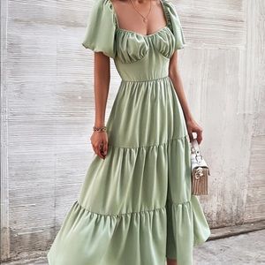 NWT Shein green backless maxi dress